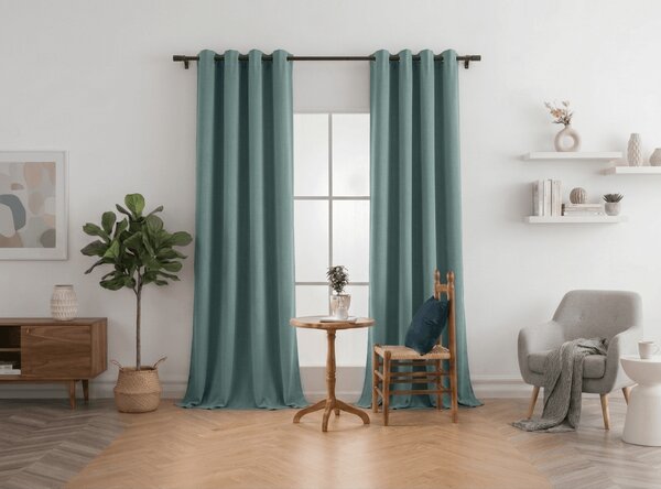 Zatamnjujuća zavjesa DREAM VELVET 140x270 cm, modrozelena Sistem za vješanje: Traka za nabiranje