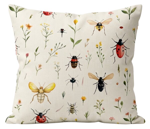 Poliestersko pamučna jastučnica INSECTA POLY 45x45 cm, šarena