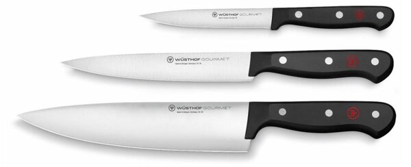 Wüsthof - Set kuhinjskih noževa GOURMET 3 kom crna