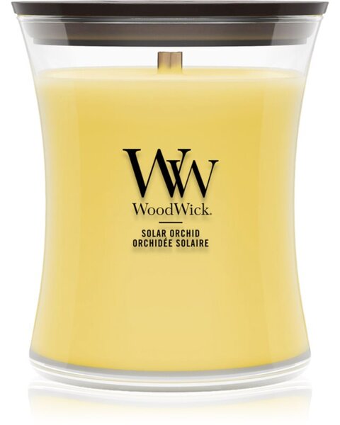 Woodwick Solar Orchid mirisna svijeća s drvenim fitiljem 275 g