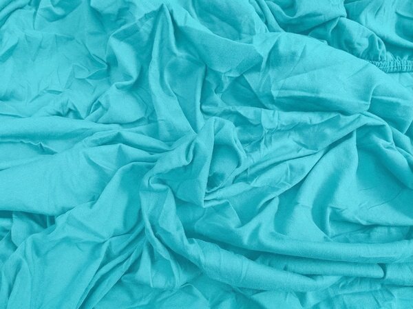 Jersey plahta HIGHFIT tirkizna 90 x 200 cm