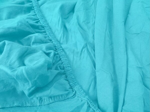 Jersey plahta HIGHFIT tirkizna 90 x 200 cm