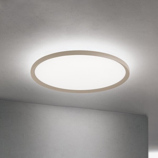 ORION LED stropna svjetiljka Kant, Ø 60 cm kaki, CCT metal/plastika, prigušiva, Zelena, Dnevni boravak/blagovaonica, Aluminij