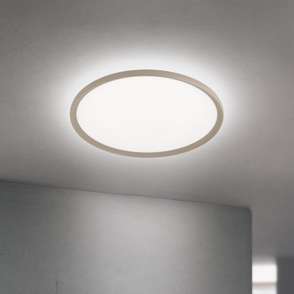 ORION LED stropna svjetiljka Kant, Ø 60 cm kaki, CCT metal/plastika, prigušiva, Zelena, Dnevni boravak/blagovaonica, Aluminij