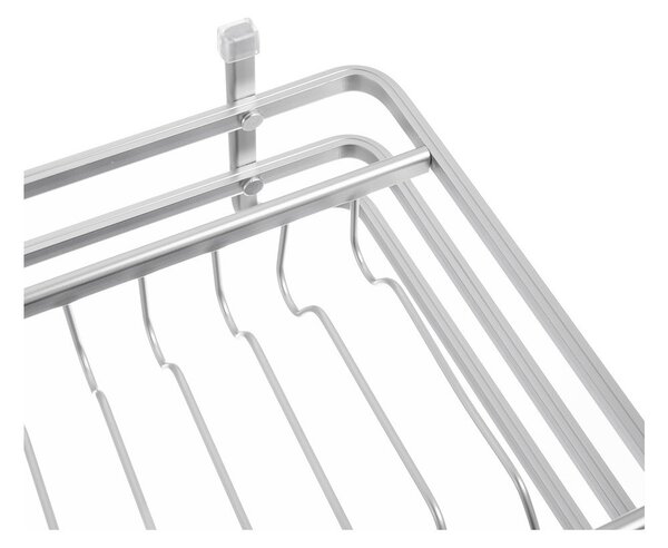 Crno-bijeli metalni ocjeđivač za posuđe 43x32 cm Deluxe – Orion