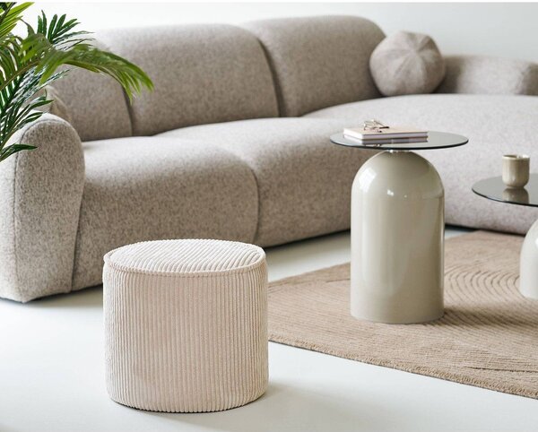 Bež tabure od samta Taupo – House Nordic