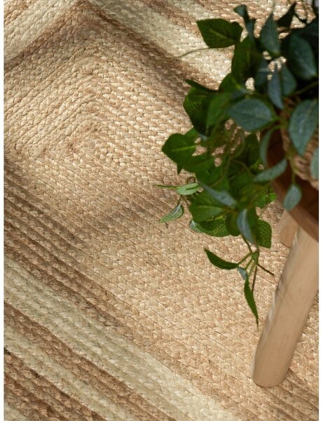 Krem/u prirodnoj boji obostrana/ručno rađena jutena staza 80x250 cm Looma – Hanse Home