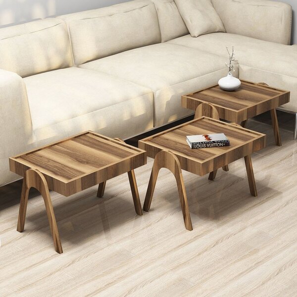 Woody Fashion Set stolića ROMA WALNUT, Roma - Walnut