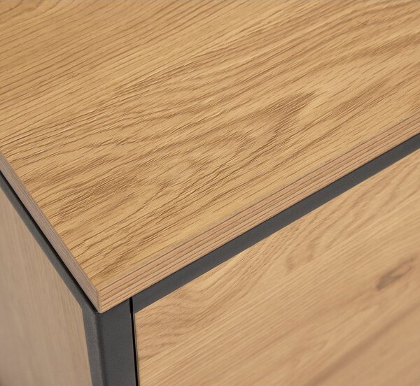 Komoda u dekoru hrasta u prirodnoj boji 104,5x80x45 cm Cesura – Unique Furniture