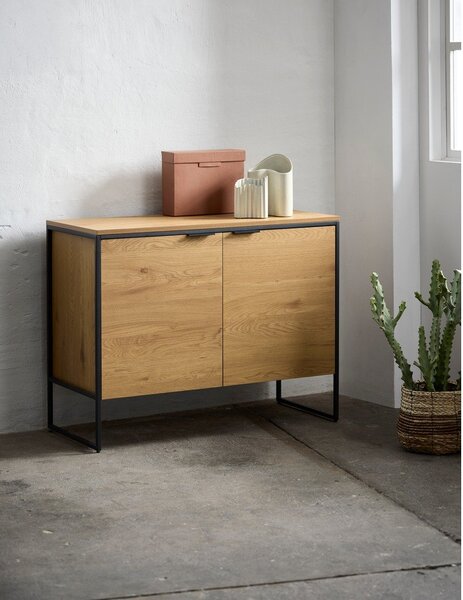 Komoda u dekoru hrasta u prirodnoj boji 104,5x80x45 cm Cesura – Unique Furniture