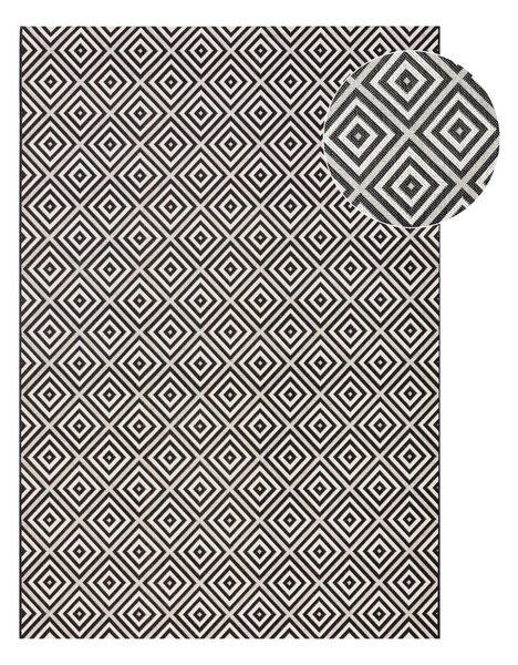 Crno-bijeli vanjski tepih NORTHRUGS Karo, 140 x 200 cm