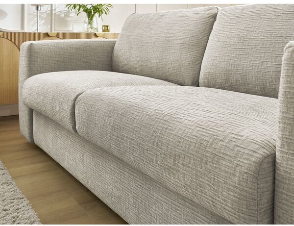 Bež sofa za spavanje/sklopiva od šenila 240 cm Hugo – Bobochic Paris