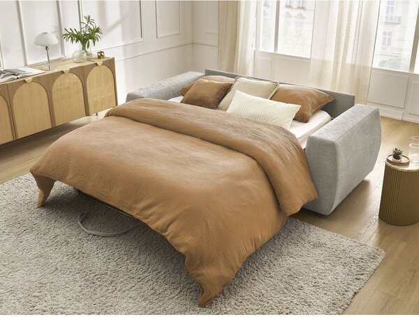 Bež sofa za spavanje/sklopiva od šenila 240 cm Hugo – Bobochic Paris