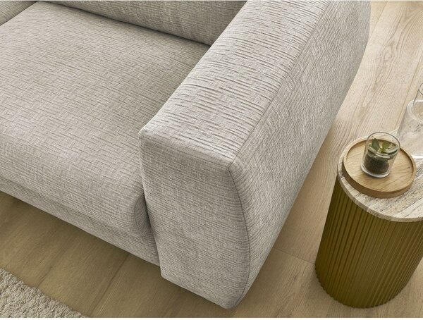 Bež sofa za spavanje/sklopiva od šenila 240 cm Hugo – Bobochic Paris