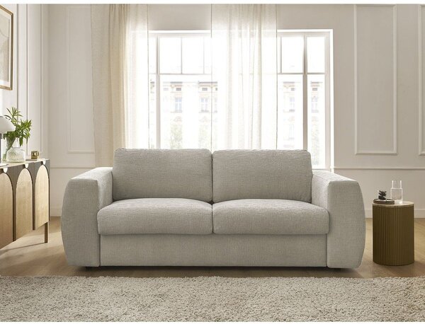 Bež sofa za spavanje/sklopiva od šenila 240 cm Hugo – Bobochic Paris