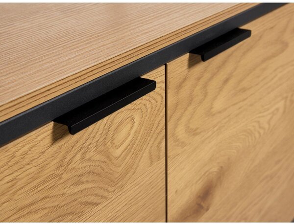 Biblioteka u dekoru hrasta u prirodnoj boji 90x190x40 cm Cesura – Unique Furniture