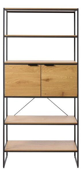 Biblioteka u dekoru hrasta u prirodnoj boji 90x190x40 cm Cesura – Unique Furniture