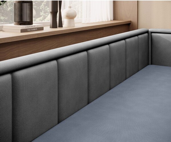 Plava/siva sklopiva/s prostorom za odlaganje sofa od šenila 214 cm Fulgeo – ELTAP
