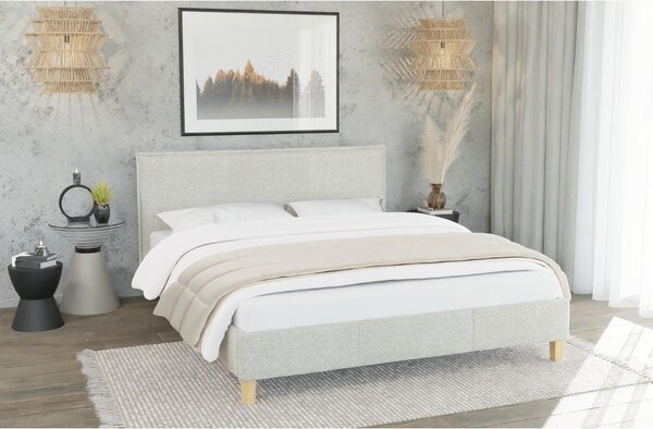 Bež tapecirani krevet s podnicom 90x200 cm Tina – Ropez