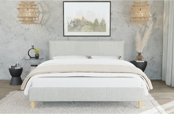 Bež tapecirani krevet s podnicom 90x200 cm Tina – Ropez