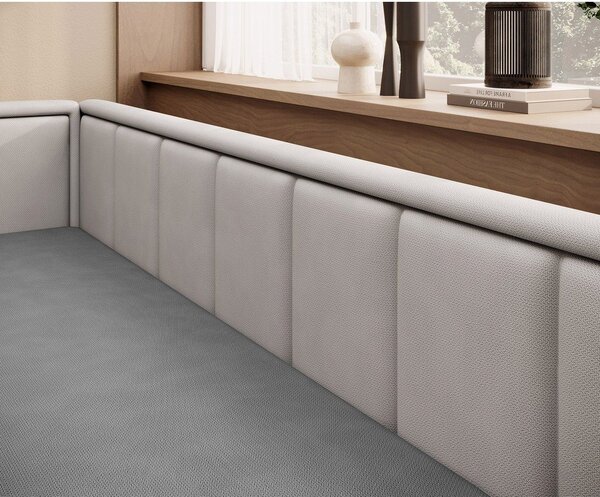 Siva sklopiva/s prostorom za odlaganje sofa od šenila 214 cm Fulgeo – ELTAP