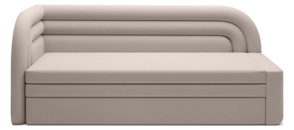 Bež baršunasti sklopiva/s prostorom za odlaganje sofa s lijevim kutom 223 cm Fabillo – ELTAP