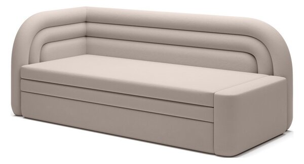 Bež baršunasti sklopiva/s prostorom za odlaganje sofa s lijevim kutom 223 cm Fabillo – ELTAP