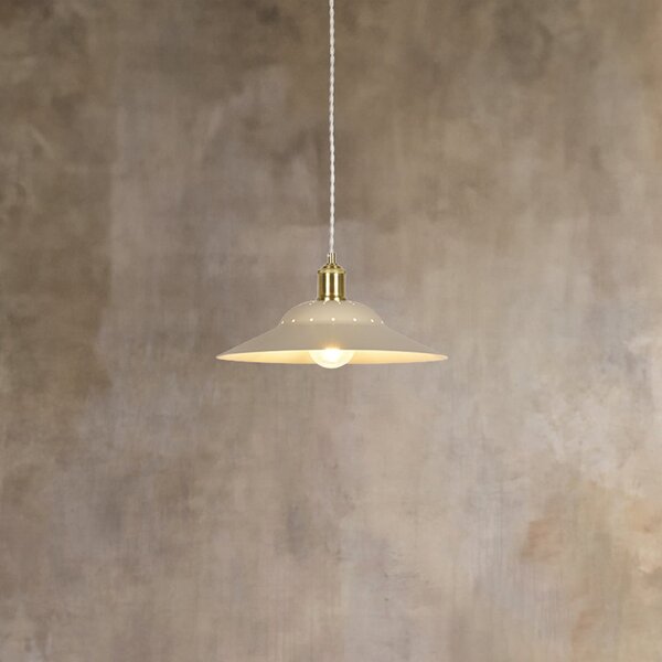 COREP Luster-lampa Louise, slonovača, Ø 38 cm, metal, prigušiva, Bež, Dnevni boravak/blagovaonica, Metal