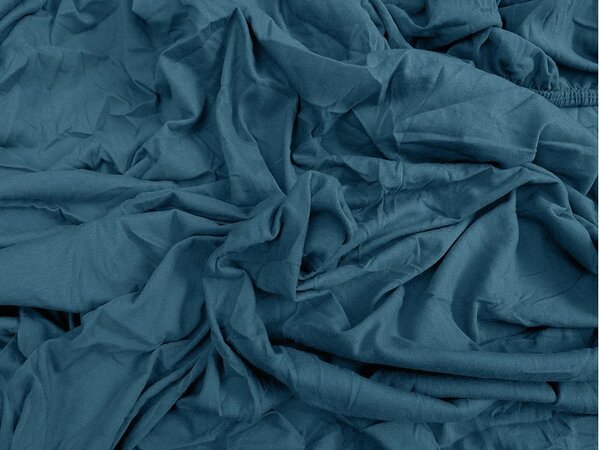 Jersey plahta HIGHFIT petrolej 90 x 200 cm