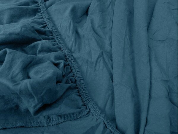 Jersey plahta HIGHFIT petrolej 90 x 200 cm