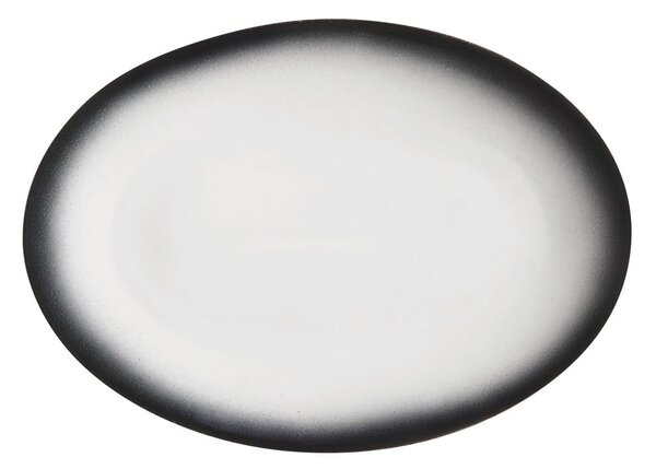 Black Friday - Bijelo-crni keramički ovalni tanjur Maxwell & Williams Caviar, 35 x 25 cm