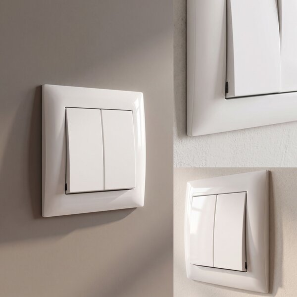 Dvostruki Prekidač OSTE JNH007-W WHITE