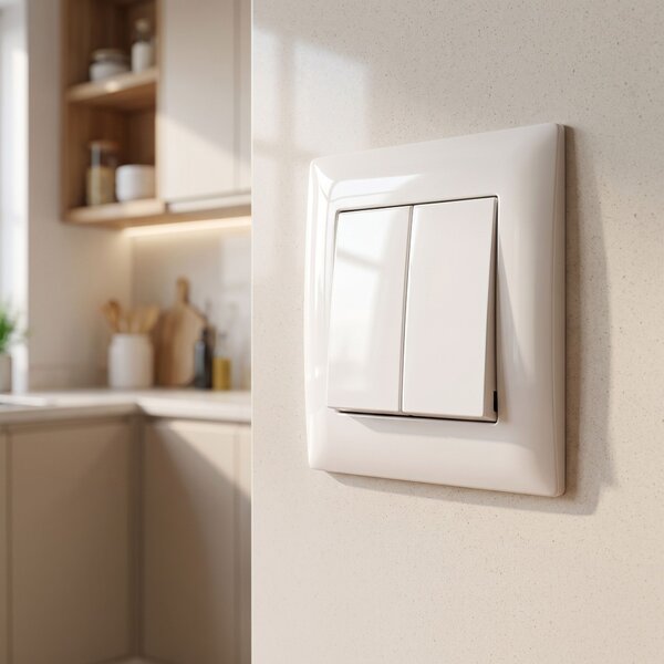 Dvostruki Prekidač OSTE JNH007-W WHITE