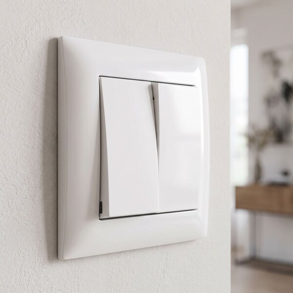 Dvostruki Prekidač OSTE JNH007-W WHITE