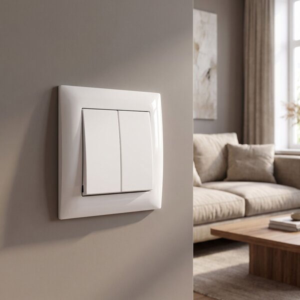 Dvostruki Prekidač OSTE JNH007-W WHITE