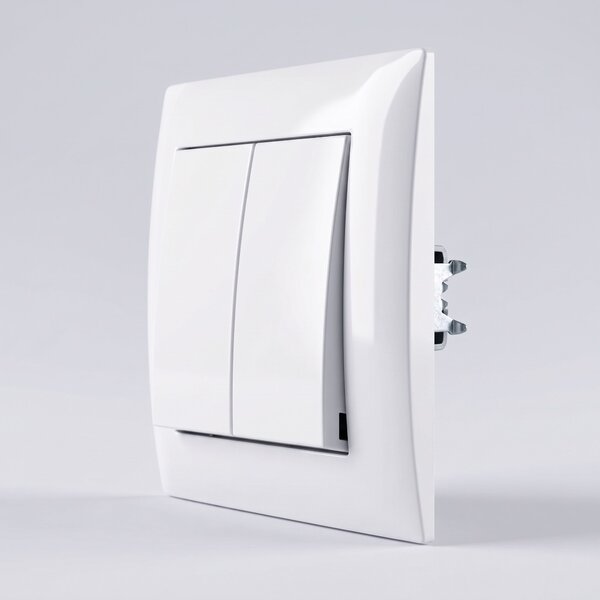 Dvostruki Prekidač OSTE JNH007-W WHITE