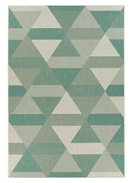 Ravnotkani tepih Lineo (Zelena, 150 x 80 cm)