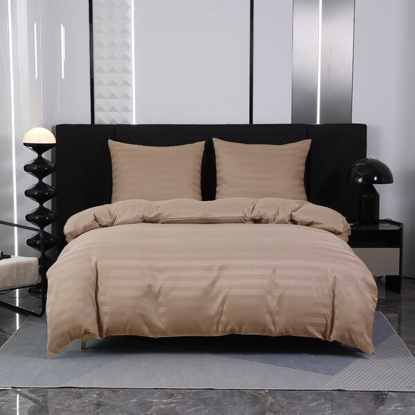 Hotelska posteljina od mikrovlakana JASMINE bež - prugasti 2 cm Dimenzije posteljine: 70 x 90 cm | 140 x 220 cm