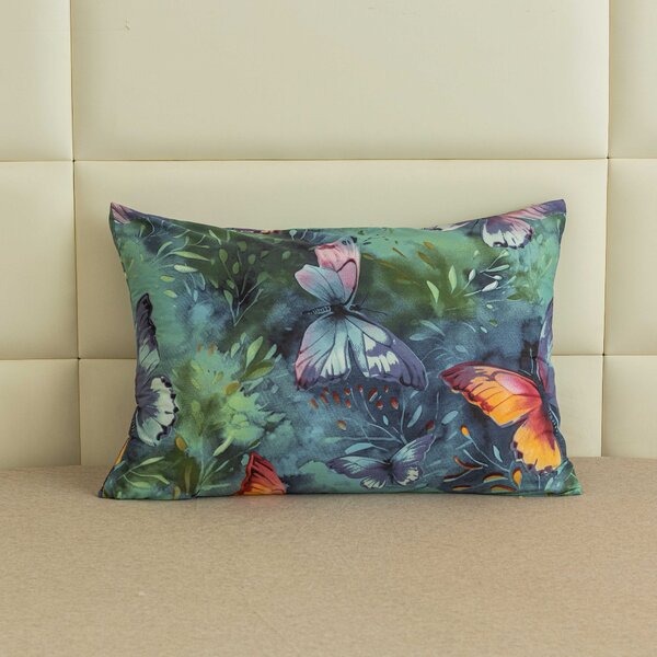 Plahta od mikrovlakana 140x240 cm i Jastučnica 50x70 cm COLORFUL BUTTERFLY, šareno