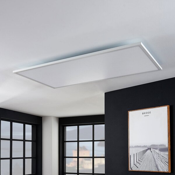 Arcchio LED panel Brenda, 120 x 60 cm, CCT, daljinski upravljač, prigušiva, Bijela, Dnevni boravak/blagovaonica, Plastika