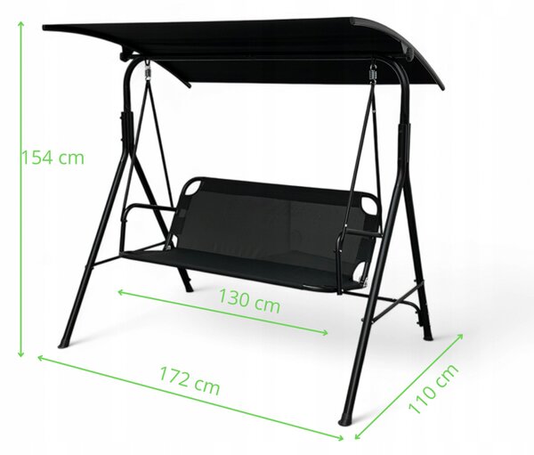 Vrtna ljuljačka za 3 osobe 4006D – bež boja