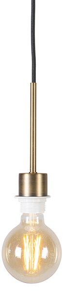 Moderna viseća lampa brončana s crnim kablom - Combi 1