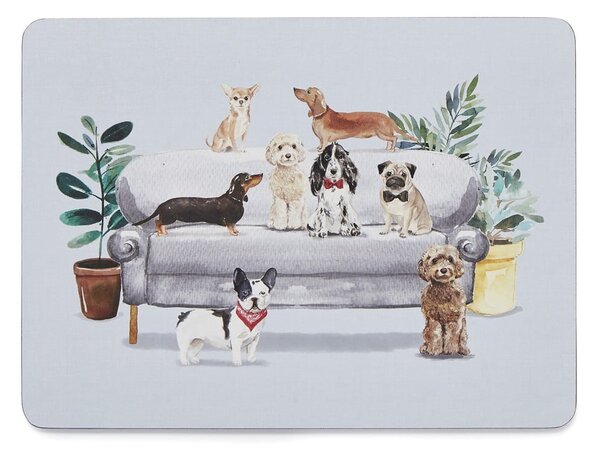 Podmetač od pluta 4 kom 21,5x29 cm Curious Dogs - Cooksmart ®
