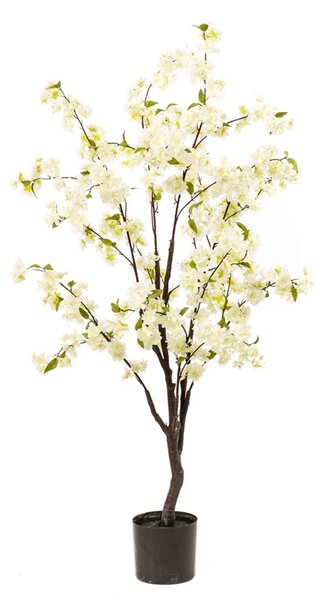 Umjetno cvijetno stablo bijele boje 135cm - Bijela - 121 - 150 cm