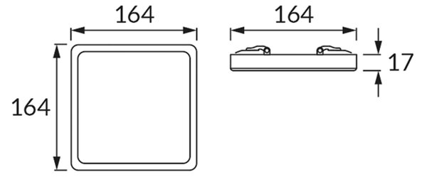 OLGA LED KVADRATNA PLAFONJERA 12W CRNI CCT