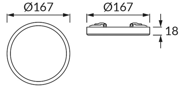 OLGA LED OKRUGLA PLAFONJERA 12W CRNI CCT