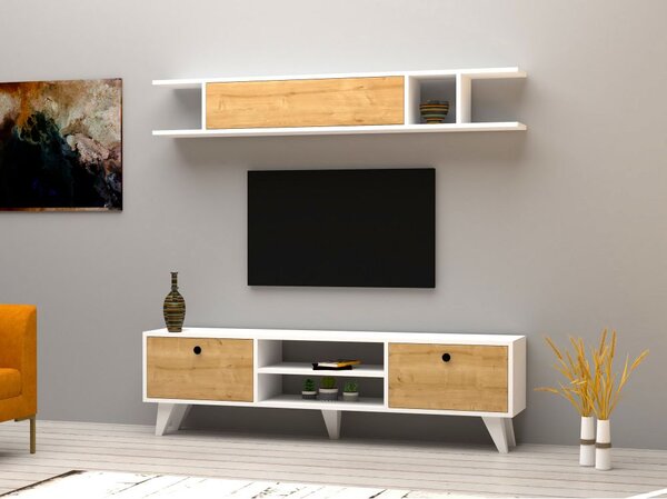 Woody Fashion TV jedinica, Italo - White, Pine