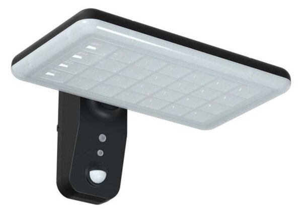 LED Solarna zidna svjetiljka sa senzorom LED/15W/3,2V 4000K/6000K IP65 crna