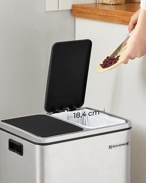 Kanta za selektivni otpad od 30 L, 2 kuhinjske kante od 15 litara | SONGMICS