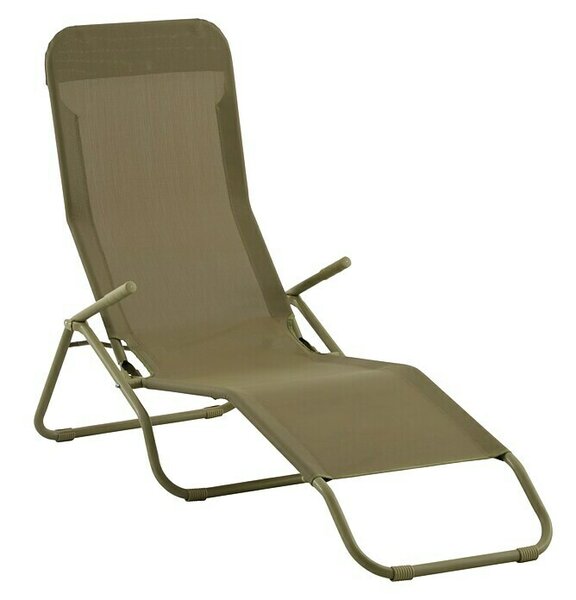 Sunfun Marissa Ležaljka za plažu (D x Š x V: 137 x 63 x 104 cm, Kaki, Čelik)
